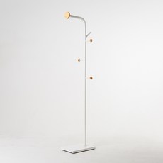 esopoom 圓點掛鉤立式衣架, 白色