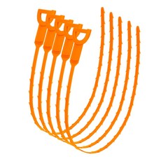 排水管清潔鉤 5入, 橘色