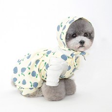 寵物水蜜桃圖案吊帶連身衣, 藍色