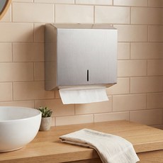 MAME 不鏽鋼大容量擦手紙巾盒, 銀色, 1個