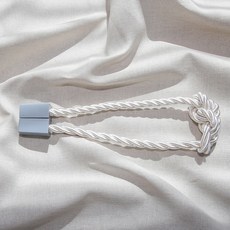 NASANDECO 繩結磁吸窗簾綁帶 45cm, 灰色(TM8-82), 2個