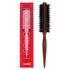 Nelik Sunny 豬鬃毛圓梳, 黑色, 1個