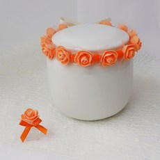 NOBLY 可愛玫瑰花環+迷你花瓶, 橘子