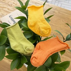 Kids FUTURE 嬰幼兒胡蘿蔔蹦蹦無壓迫捲邊Atti中筒襪3雙組