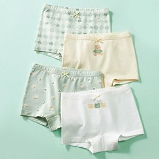 小熊系列蝴蝶結四角兒童內褲 4件組