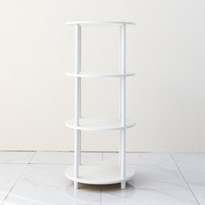 DECO FURNITURE 預製圓形三層置物櫃, 白色的