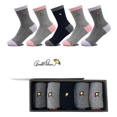 Arnold Palmer 女性防滑中筒襪禮盒5雙組 AP6507