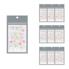 Uniart 彩色串珠 6號, 混色, 10個