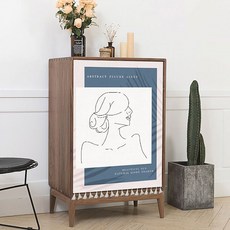 G&Y 北歐人體素描流蘇魔鬼氈遮蔽簾, D553