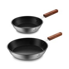 2 件 Wagenstein Stark IH 不銹鋼塗層煎鍋, 單色, 平底鍋20cm+平底鍋26cm, 1組
