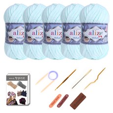 alize 毛線DIY工具組 5球, 15 淡色薄荷, 1套