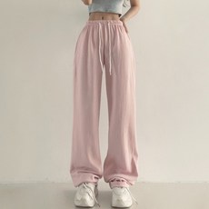 Dear J 女款基本寬版鬆緊帶運動褲