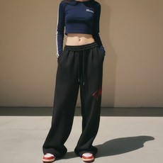 The Flow Commerce 女款波浪字母印花寬鬆闊腿運動褲