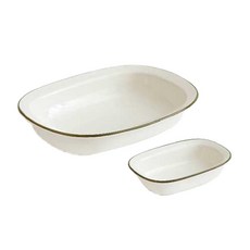 Erato 蜂蜜橢圓義大利麵盤+迷你碗 2件組 綠色, 1組, 2件組餐盤