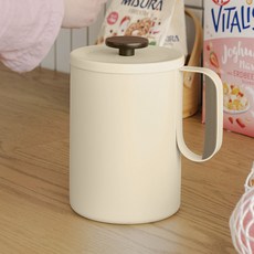 Lemode 不鏽鋼廚餘桶 2L, 奶油米色, 1個