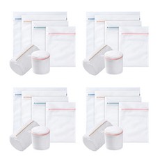 Block Mart簡約彩色洗衣袋 TYPE1 6件組, 4套