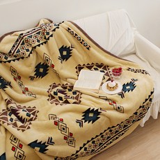民族風印花超細纖維毛毯