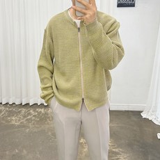 ADORE CLASSIC 圓領雙拉鍊針織長袖外套