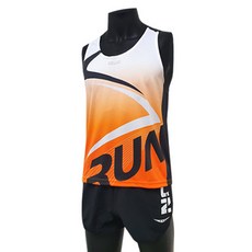 Deuce 七件背心+短褲套組 MPS-3033, 白+橙（上）