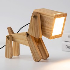 庫斯托里 LED氣氛燈 原木小狗睡眠燈, 混合色