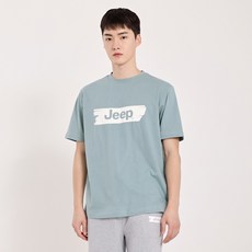 지프 남녀공용 통기성 페인팅프린트 빅 지프 반팔 티셔츠 JM6TSU391