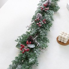 flowertree 室內牆面裝飾小物掛飾 160cm, 覆雪松果