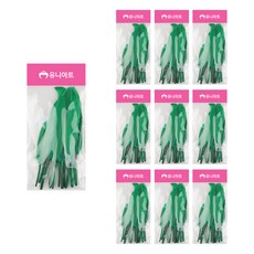 유니아트 미니새깃털, 10개, 초록