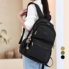 lulubag 女款 Timer 三用大容量防水旅行後背包 + 配件組合, 黑色 + 隨機配件