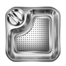 多功能附醬料格方型雙層餐盤 水餃盤炸物盤, 1個, 單一顏色