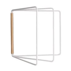 木質折疊3層抹布架晾衣架, 混色, 1個