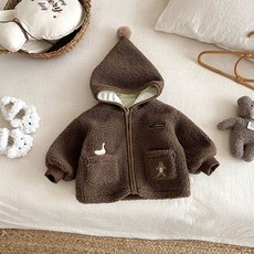 베베니즈 방울후드 뽀글이 기모점퍼