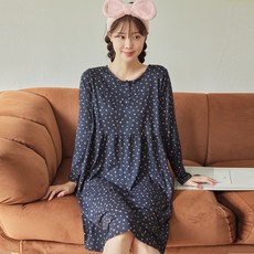 Wooyil Fashion 女款柔軟刷毛連身睡裙