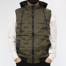 CONFIAR 男款連帽方塊絎縫背心 TC1803