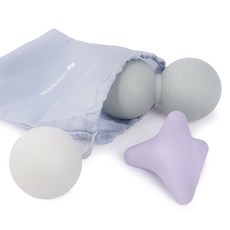 Lala Apple 按摩指壓球3件組+收納袋, 混色, 1組