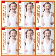 TRY 女童用 Cricket 基本棉質白色背心 hs-1505G5 6件組