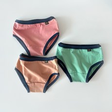YEROOYENA 兒童棉質彈性Yena彩色三角內褲3件組