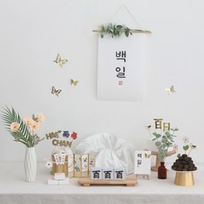 Patibeulri 100天粉色花桌套組, 1組, 粉色花朵