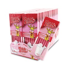 키즈웰 밀크 퐁당 스트로우 딸기맛, 6g, 13개입, 24개