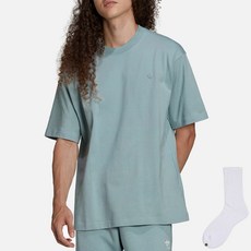 adidas 男性 Contempo 短袖 T恤 HC4517 + Welldone 襪子套組