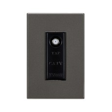 TILINS ELC CATV2室插座 金屬色, 1個