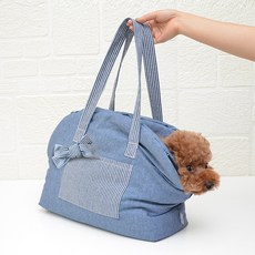 요기쏘 반려동물 포근 데님 슬링백, 데님블루, 1개