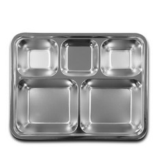 Cheonseongjeongmil CS不銹鋼方形餐盤, 單色