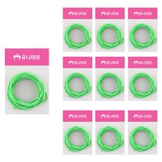 Uniart 彩色橡皮筋 1000 10入, 10個, 淺綠色