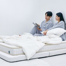 휴도 아늑한 제주 포켓스프링 베이직 비접이식 라텍스 매트리스 토퍼 아이보리 14cm 방문설치, 미디엄소프트