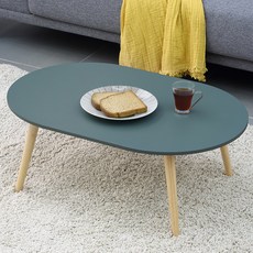 아이캔컴퍼니 국내생산 올리브 900 LPM 원목다리 리빙테이블, 스모키올리브