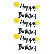 Maket Gamseong 不織布生日字母拉旗, 3個, 類型1