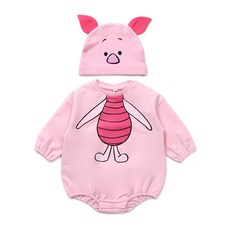 laughing child 孩童印花包屁衣+造型帽子