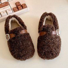 하라로이 아동용 양털 뽀글이 겨울 방한 신발