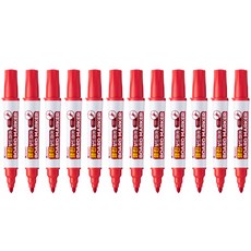 Lineplus Clean白板筆, 12個, 紅色