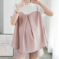 아이캔심플 배편한 밴딩팬츠 임산부 레이어드 투피스 세트
